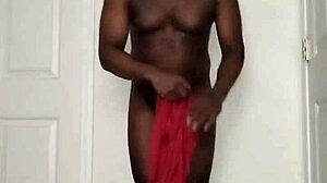 Bodybuilder shows muscular chest and abs in workout