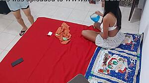 We're getting ready for the scene, these brunettes are excited to record homemade porn in Spanish