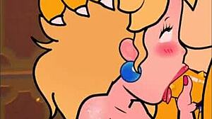 bowser and peach get naughty in superstar sexting game route
