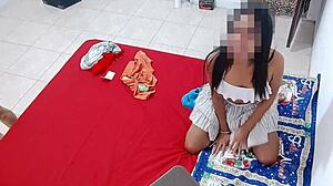 We're getting ready for the scene, these brunettes are excited to record homemade porn in Spanish