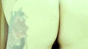 blonde shows big natural tits and sexy ass in leggings