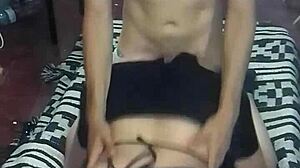 mature police woman hooks up with stranger after party in thong