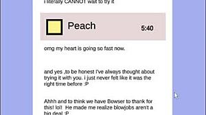 bowser and peach get naughty in superstar sexting game route