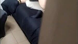 My married neighbor invites me over for some intense action, starting with her chubby ass in part 1