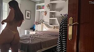 Beautiful cheerleader girlfriend ana returns home