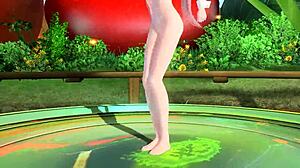 megurine luka dances in full nude bunny costume with big tits and ass on project diva mod