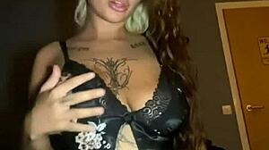 Slutty Goth Fingers Huge Tits After College