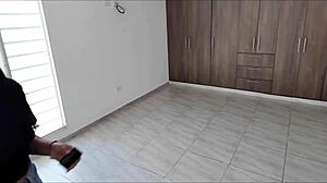 Horny real estate agent enjoys my cock for the first time!