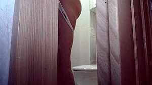 man caught girl in toilet, creampied her hole real quick