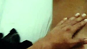 she bends over showing wet tight mexican pussy in doggystyle while husband texts