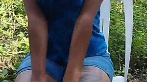 Feeling the passion as latina gives blowjob in the mountain