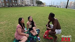 latina threesome with muscular ebony soccer player stephanie saint and zaria nova in doggystyle
