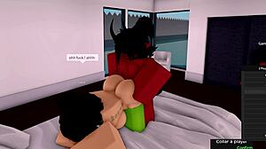 DEMON FUCKS ROBLOX HOE while girlfriend WATCHES