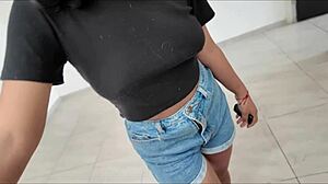 Horny real estate agent enjoys my cock for the first time!