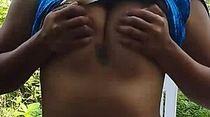 Feeling the passion as latina gives blowjob in the mountain