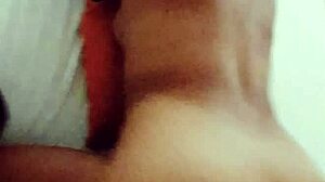 she bends over showing wet tight mexican pussy in doggystyle while husband texts