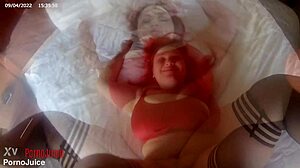 Lily Raine In Red Black Lingerie For Interracial Creampie Affair