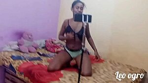Black teen Myllena Rios in video call.