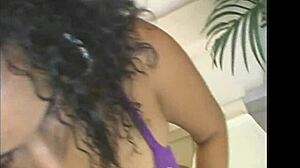 oh man that island hottie from trinidad is steamy with ebony amateur black blowjob in shower bathing caribbean style