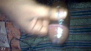 Mallu guy feels intense with oily cock cumshot