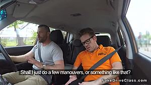 British friend fucks blonde with big tits in classroom deepthroat and outdoor POV group.