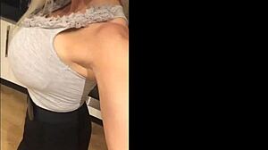 Sophie James, home alone, says 'I'm so horny with my big tits and shaved pussy'