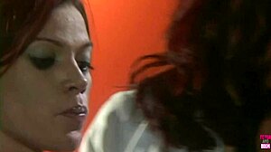 Redheaded Lesbian Babe Makes Big Breasted Lady Eat Cakes Fruit With Toys BDSM