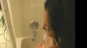 oh man that island hottie from trinidad is steamy with ebony amateur black blowjob in shower bathing caribbean style