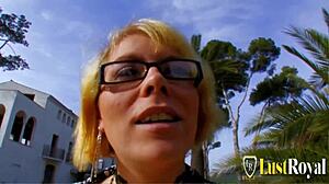 Fat blonde milf Dickxy gets ass fucked by strangers in hardcore action. Bent over cowgirl with cumshot finish.