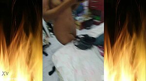 Photo session turns into hot blowjob and sex with curly Brazilian housewife in fishnets 😏