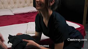 khloe kingsley licks ella reese pussy in sensual lesbian orgasm