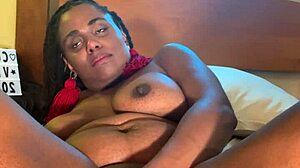 Does ebony fuck herself with toys?