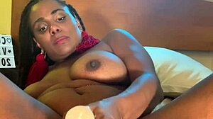 Does ebony fuck herself with toys?