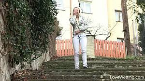 naomi nevena is in this outdoor pissing scene