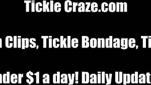 feeling so helpless tied up and tickled for hours in kinky bondage