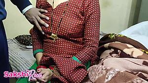 Desi pregnant maid with natural big tits gets her pussy fucked by house owner.