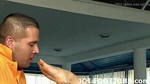 we're jerking off while you beg to suck our toes and worship feet in pov.