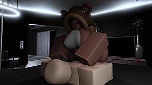 Bear Girl Dominates Boyfriend's Monster Cock!