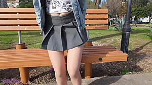 Romantic stroll turns naughty with remote vibrator teasing my pussy