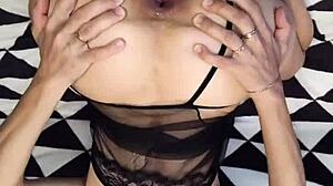 mature milf assfucking in lingerie upside down