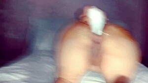 Wife starts with blowjobs, then gets fucked in ass while masturbating with dildo, leading to squirting