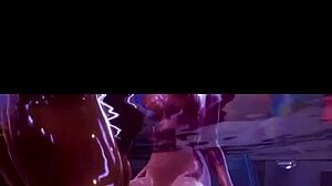 蓝发POV牛仔骑乘性爱 乳房扩张大奶子3D高清