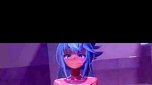 blue hair pov riding cowgirl sex with breast expansion big tits in 3d hq