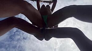 Me and my friends take these beautiful latina amateurs to fuck anal interracial in the woods