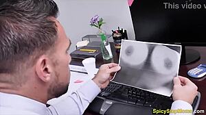 the new boss is a nympho milf sex machine and my first day in the office was awesome 😍