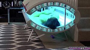 my partner's sister was giving blowjob, but they got caught just in time at college