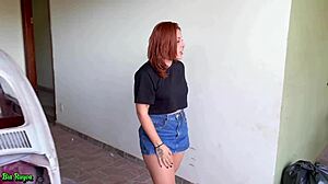 young brazilian fucks old in fusca car, cuckold watches