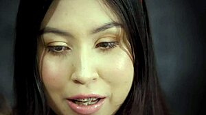 why is little asian amber angel acting shy while kissing and deepthroating in hardcore sex?