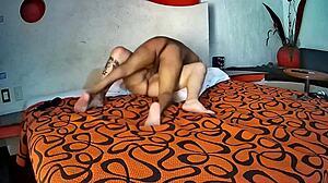 latina friend veneca feels romantic in bathroom casting, bent over with small waist for orgasm