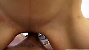 Blond french teen gives blowjob pov